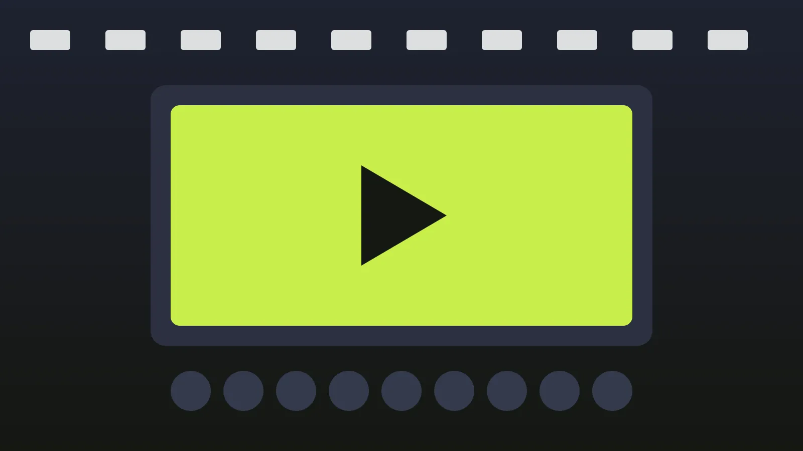 Ilustração de uma tela de cinema verde-limão com poltronas
